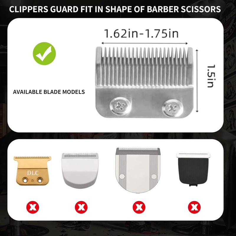 BLOSTM 10-Piece Clipper Guard Set, Black Professional Clipper Guard Set Compatible with Most Wahl Clippers (1.5-25mm), Premium Close Cut to 1-Inch,Black - Image 4